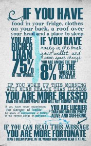 You Are More Fortunate Infograph